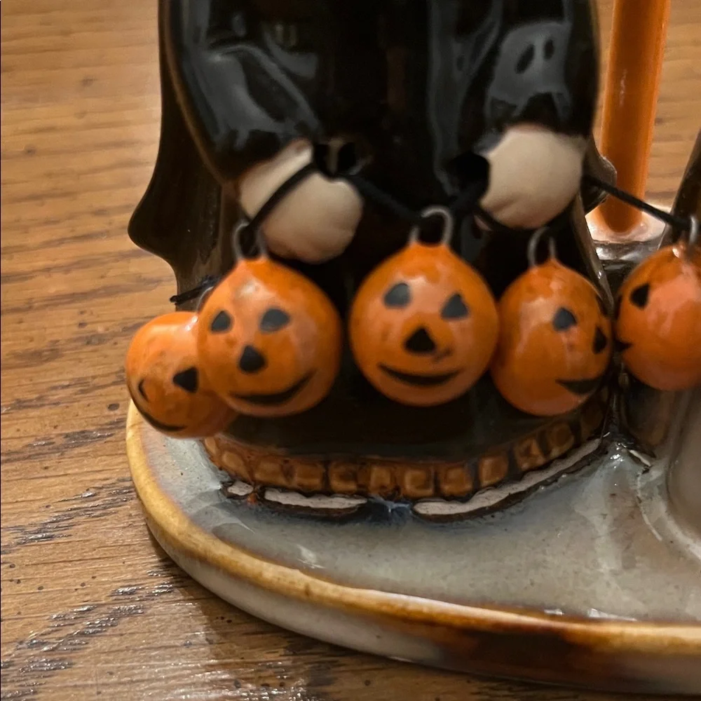 Yankee Candle Ronnie Walter‎ Halloween Witch and Cat Candle Holder